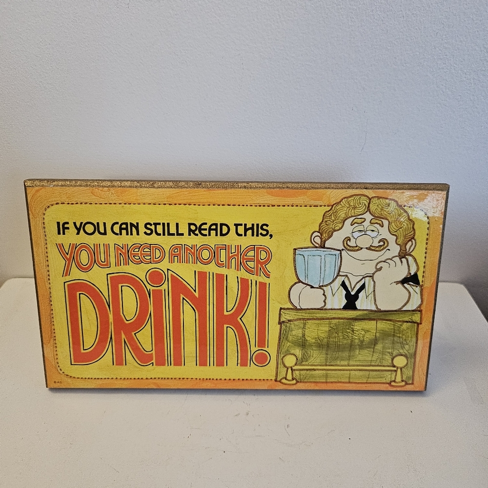 Vintage USA Made Beer Sign man cave DecorAmerican Greeting Corp.